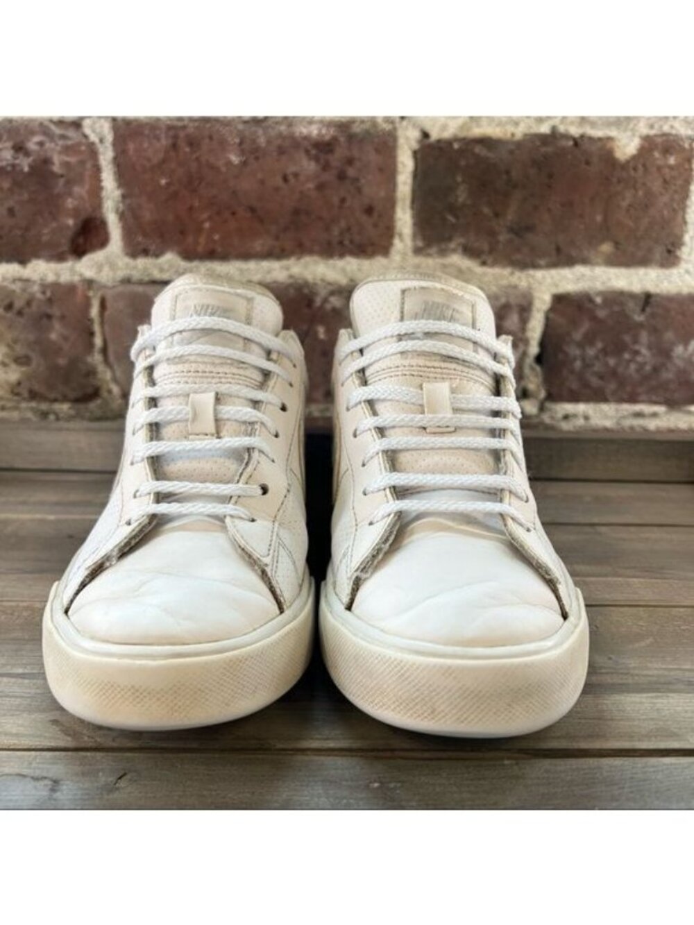 NIKE Sweet Classic Women's White Leather Sneaker Sz 7.5 (354496-110) - Picture 4 of 11